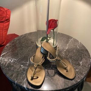 Bernardo Gold Sandals Size 9